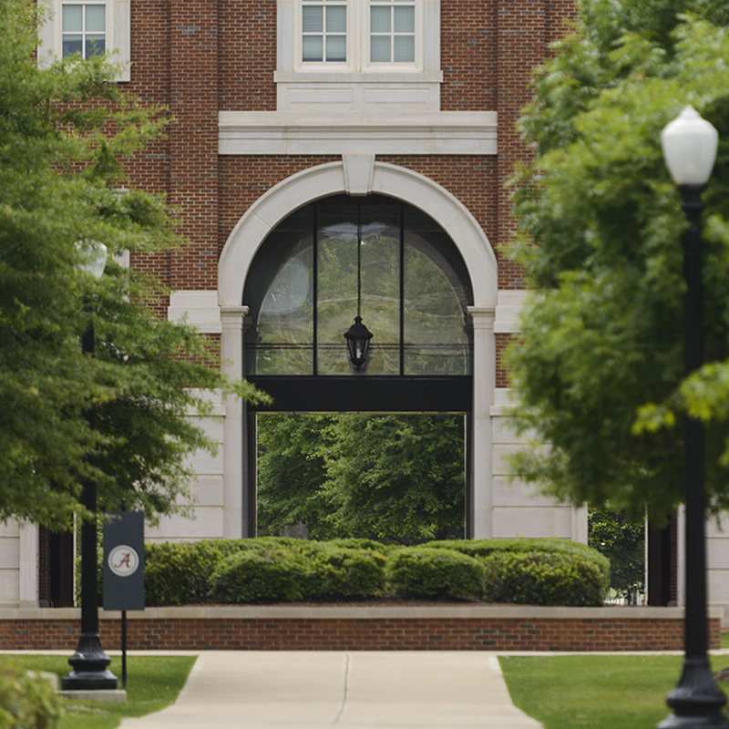 A scenic entryway on campus.