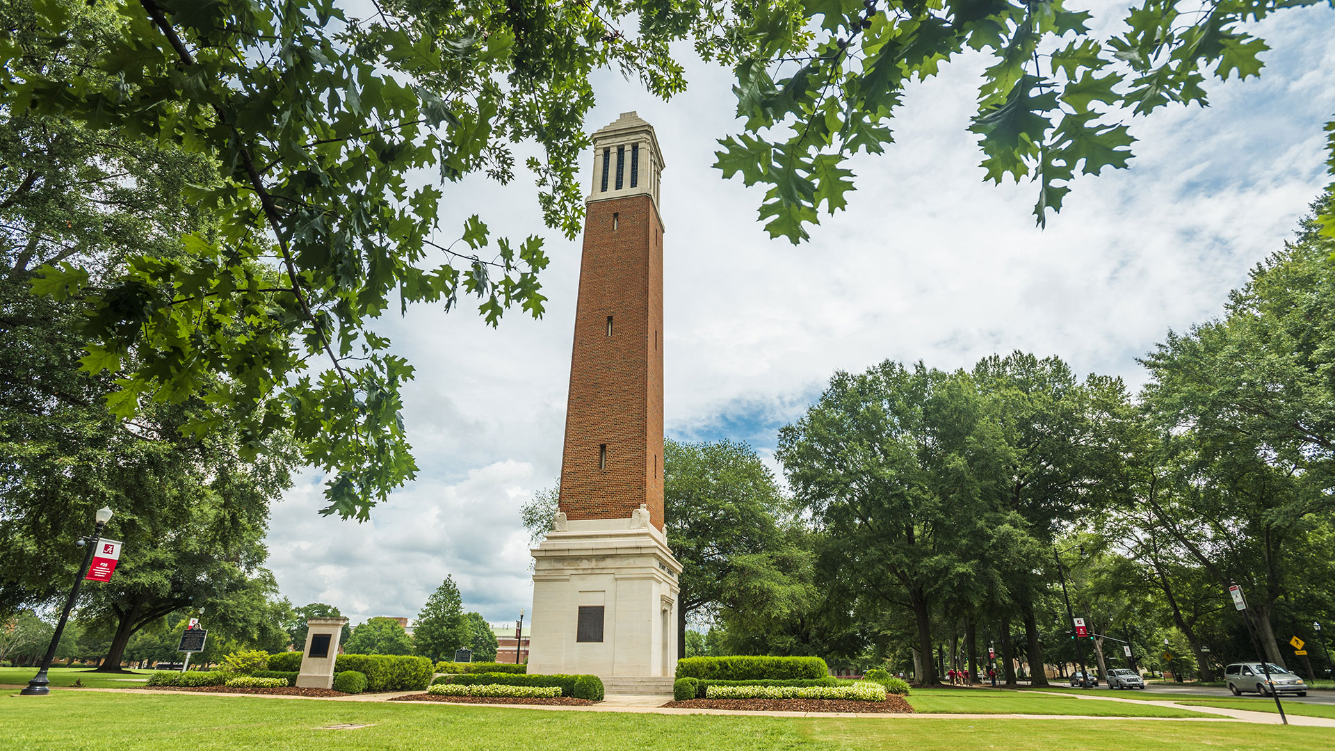 Denny Chimes on a clear summer day.